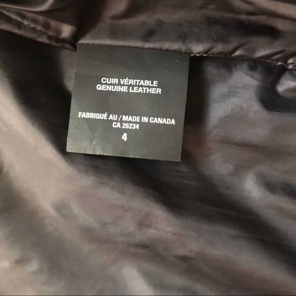 M0851 black leather jacket size 4 - Picture 3 of 12